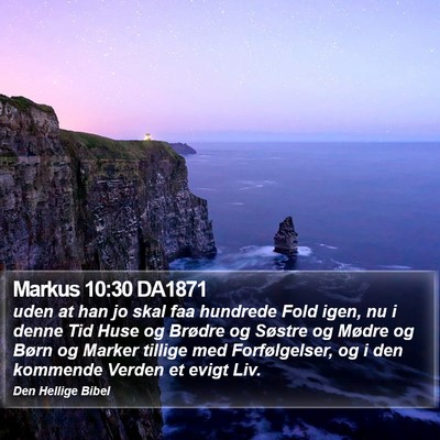 Markus 10:30 DA1871 Bible Verse Image
