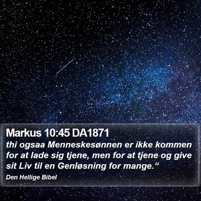 Markus 10:45 DA1871 Bible Verse Image
