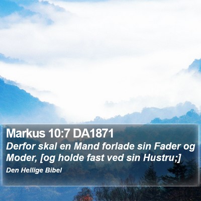 Markus 10:7 DA1871 Bible Verse Image