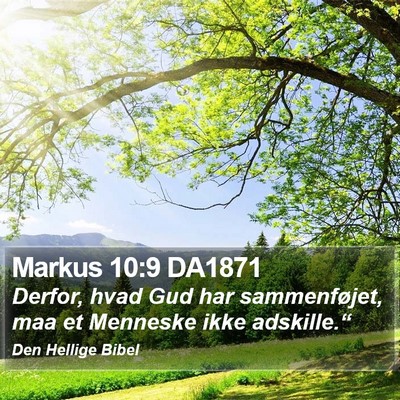 Markus 10:9 DA1871 Bible Verse Image