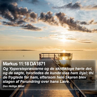 Markus 11:18 DA1871 Bible Verse Image