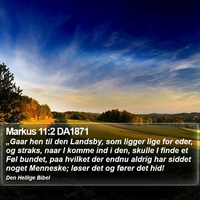 Markus 11:2 DA1871 Bible Verse Image