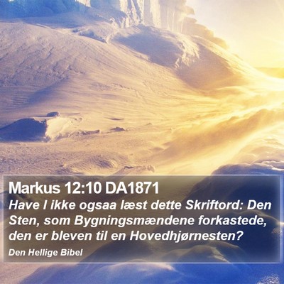 Markus 12:10 DA1871 Bible Verse Image