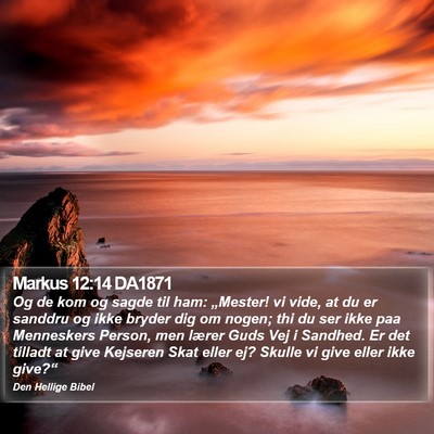 Markus 12:14 DA1871 Bible Verse Image