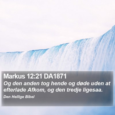 Markus 12:21 DA1871 Bible Verse Image
