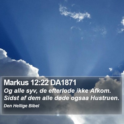 Markus 12:22 DA1871 Bible Verse Image