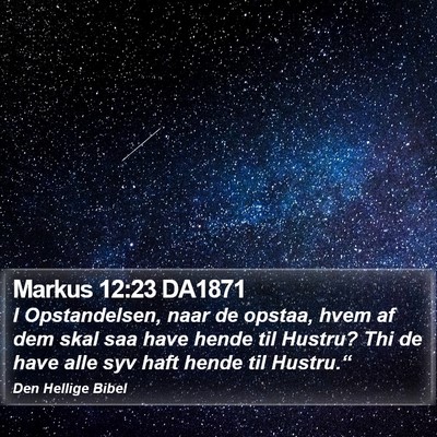 Markus 12:23 DA1871 Bible Verse Image