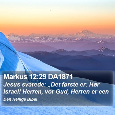 Markus 12:29 DA1871 Bible Verse Image
