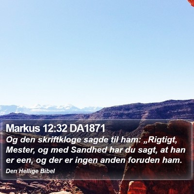 Markus 12:32 DA1871 Bible Verse Image