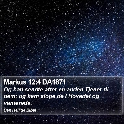 Markus 12:4 DA1871 Bible Verse Image