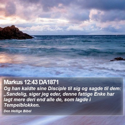 Markus 12:43 DA1871 Bible Verse Image