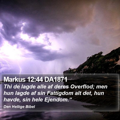 Markus 12:44 DA1871 Bible Verse Image