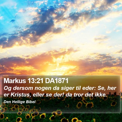 Markus 13:21 DA1871 Bible Verse Image