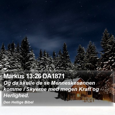 Markus 13:26 DA1871 Bible Verse Image