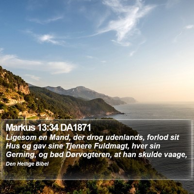 Markus 13:34 DA1871 Bible Verse Image
