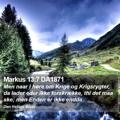 Markus 13:7 DA1871 Bible Verse Image