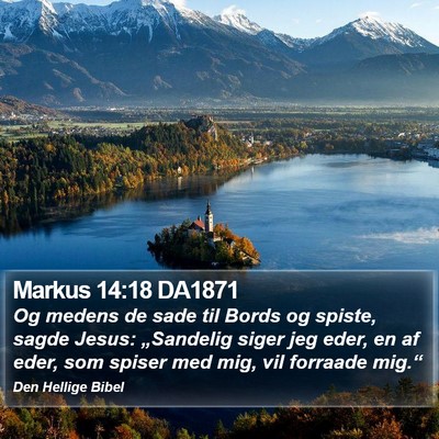 Markus 14:18 DA1871 Bible Verse Image