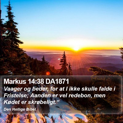 Markus 14:38 DA1871 Bible Verse Image