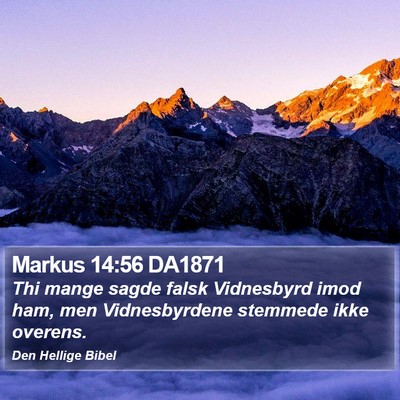 Markus 14:56 DA1871 Bible Verse Image