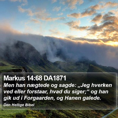 Markus 14:68 DA1871 Bible Verse Image