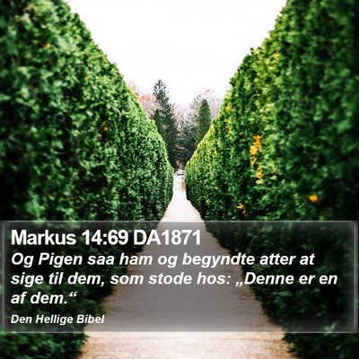 Markus 14:69 DA1871 Bible Verse Image