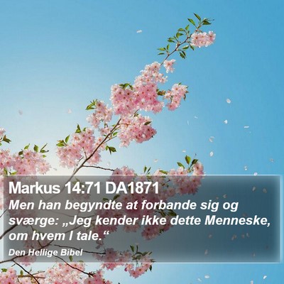 Markus 14:71 DA1871 Bible Verse Image