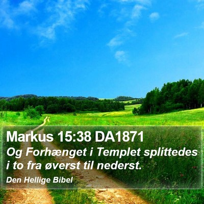 Markus 15:38 DA1871 Bible Verse Image