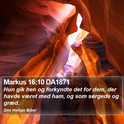 Markus 16:10 DA1871 Bible Verse Image