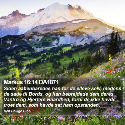 Markus 16:14 DA1871 Bible Verse Image