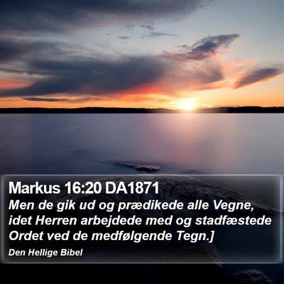 Markus 16:20 DA1871 Bible Verse Image