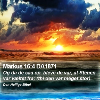 Markus 16:4 DA1871 Bible Verse Image