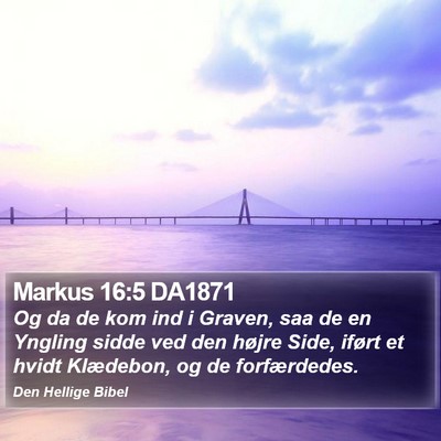 Markus 16:5 DA1871 Bible Verse Image