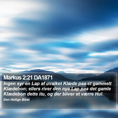 Markus 2:21 DA1871 Bible Verse Image