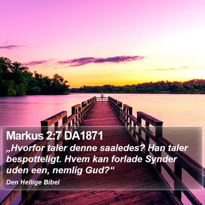 Markus 2:7 DA1871 Bible Verse Image