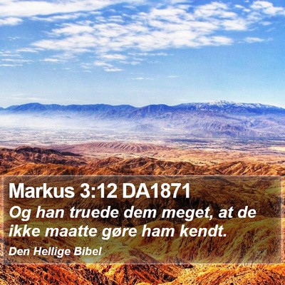 Markus 3:12 DA1871 Bible Verse Image