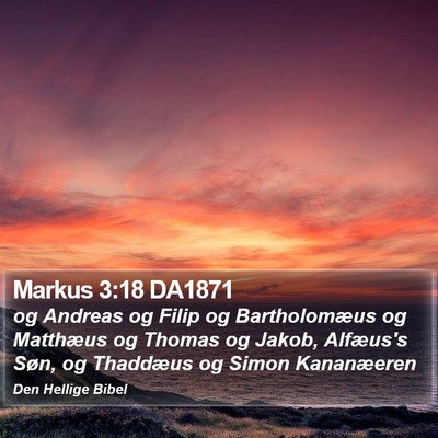 Markus 3:18 DA1871 Bible Verse Image
