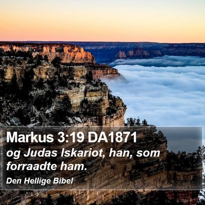 Markus 3:19 DA1871 Bible Verse Image