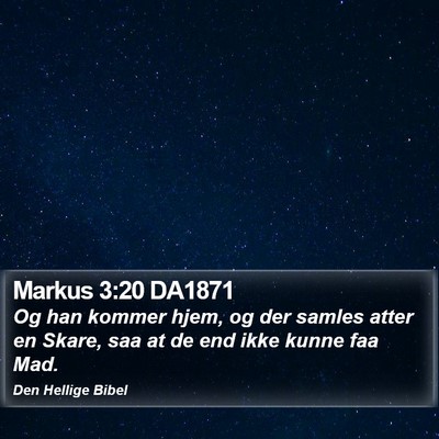 Markus 3:20 DA1871 Bible Verse Image