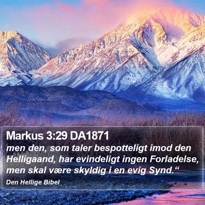 Markus 3:29 DA1871 Bible Verse Image