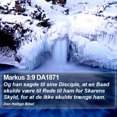 Markus 3:9 DA1871 Bible Verse Image