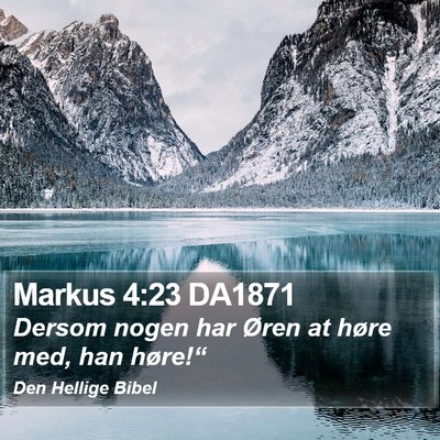 Markus 4:23 DA1871 Bible Verse Image