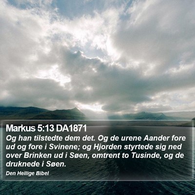 Markus 5:13 DA1871 Bible Verse Image