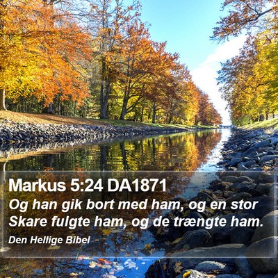 Markus 5:24 DA1871 Bible Verse Image