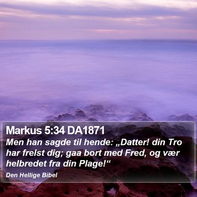 Markus 5:34 DA1871 Bible Verse Image