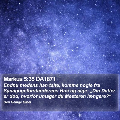 Markus 5:35 DA1871 Bible Verse Image
