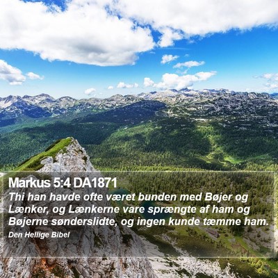Markus 5:4 DA1871 Bible Verse Image