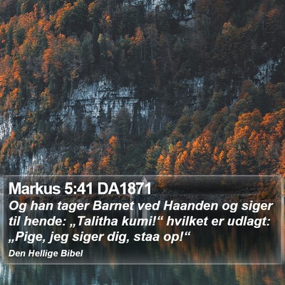 Markus 5:41 DA1871 Bible Verse Image