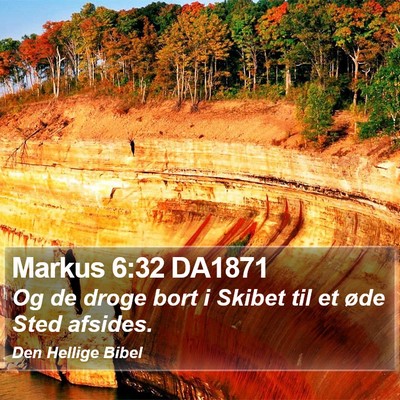 Markus 6:32 DA1871 Bible Verse Image