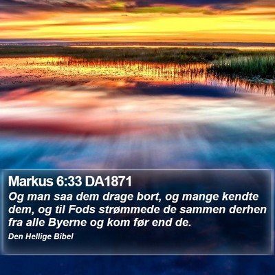 Markus 6:33 DA1871 Bible Verse Image
