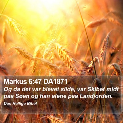 Markus 6:47 DA1871 Bible Verse Image